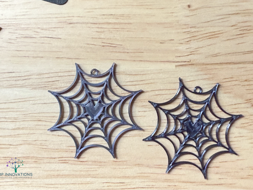 Spider Web with Heart Earrings