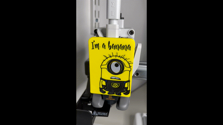 A1 / A1 Mini Minion i'm a banana Front Cover And Extruder Wheel