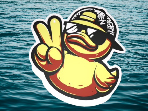 Cool Rubber Duck Wallart/Sign
