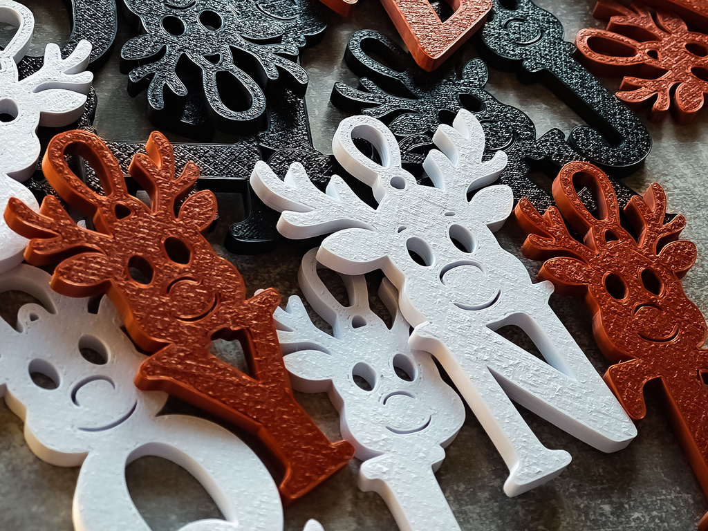 Christmas Tannenbaumanhänger ABC mit Elchmotiv
