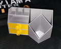 Desk organizer with drawers and caddies