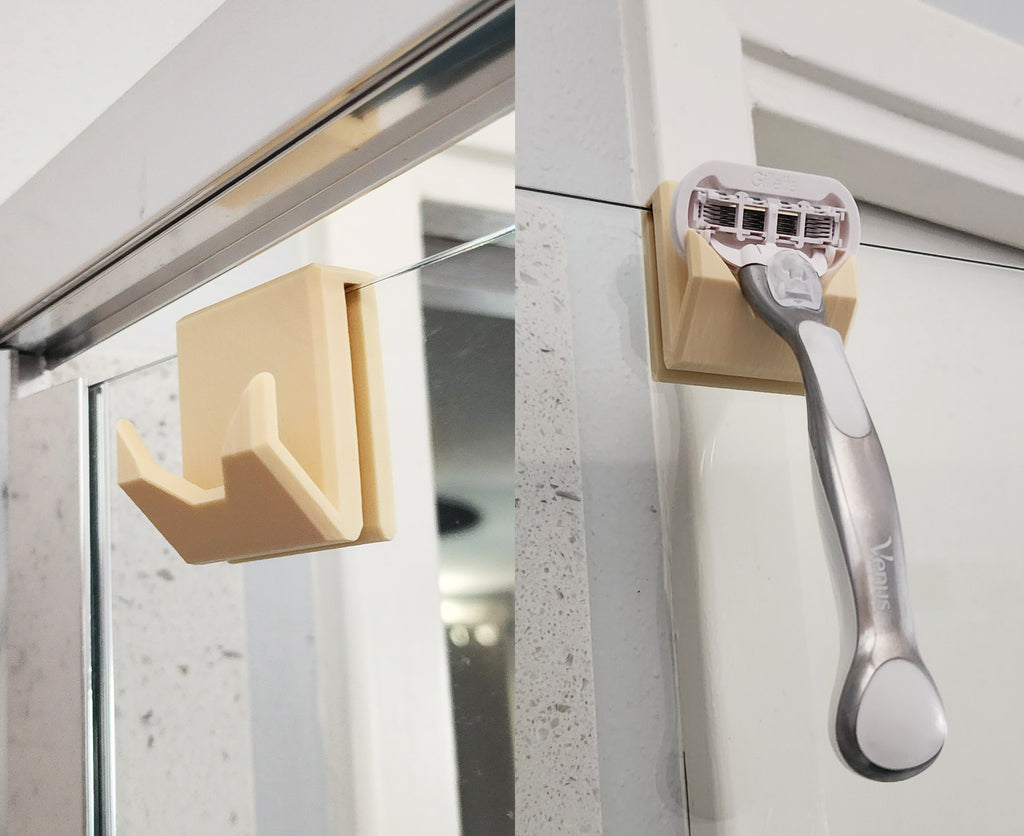 Shower Door Razor Holder - No Supports