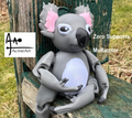 Koala bear print in place articulated jointed animal / toy MULTICOLORED compatible and pre painted
