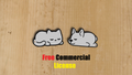 Sleepy Dog n Cat keychains