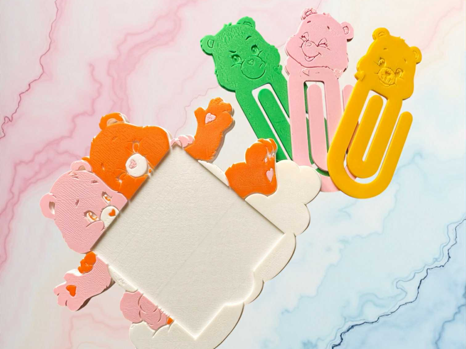 Care Bear Chunky Paperclip and Post it note set