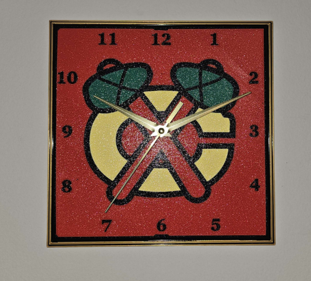 Chicago Blackhawks Clock Face
