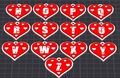 love hearts alphabet pack 2-of-2 , valentines keychains / necklace charm (free for commercial use)
