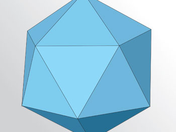 Blank 20 sided Die Icosahedron