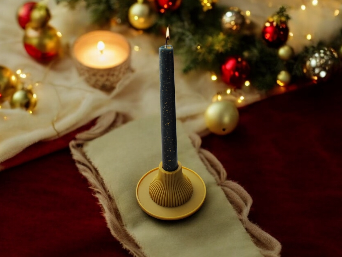 Candle Holder Elegant Ripple - Home Decor