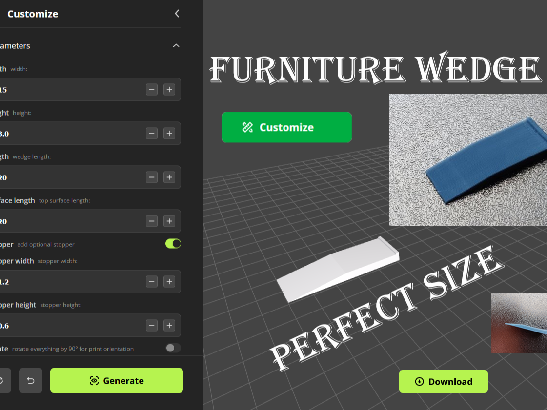 Custom Furniture Wedge