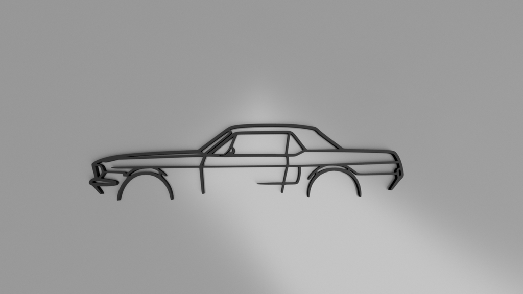 Ford Mustang 1968 2D wall art