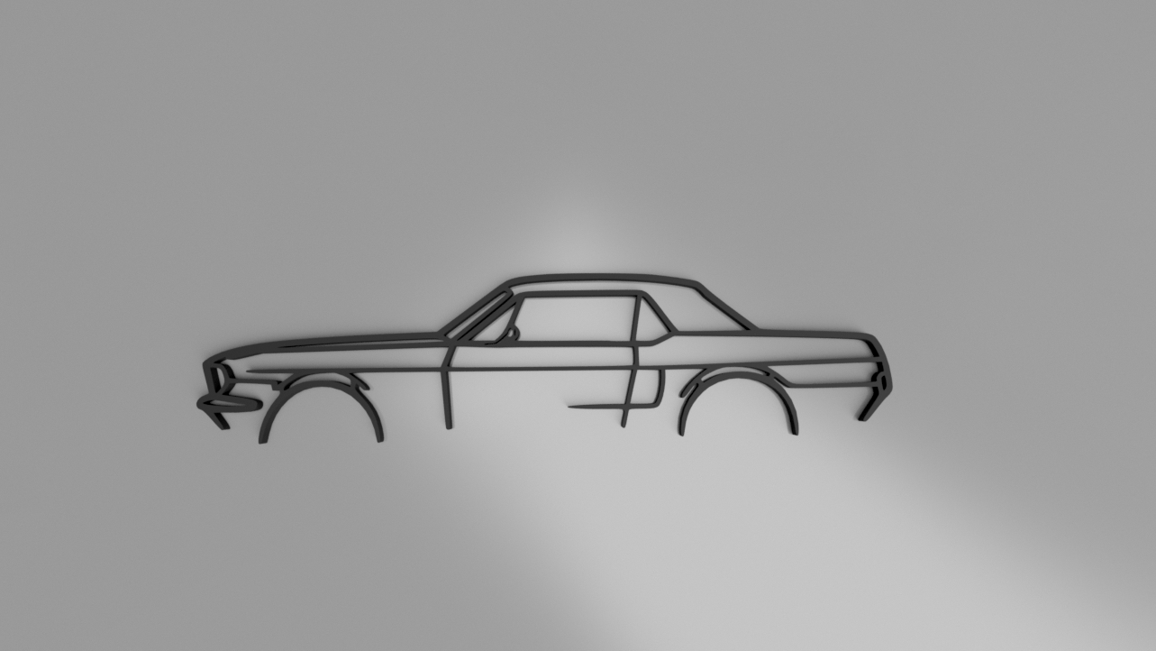Ford Mustang 1968 2D wall art
