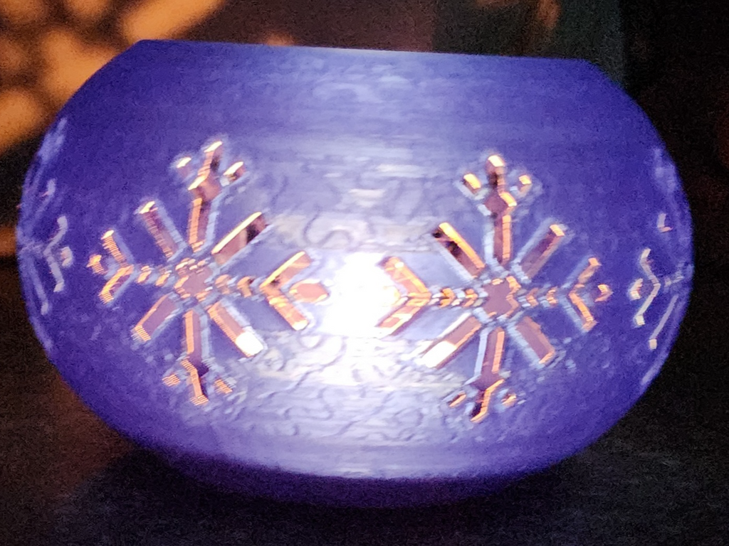 Remixed Snow Flake tea light
