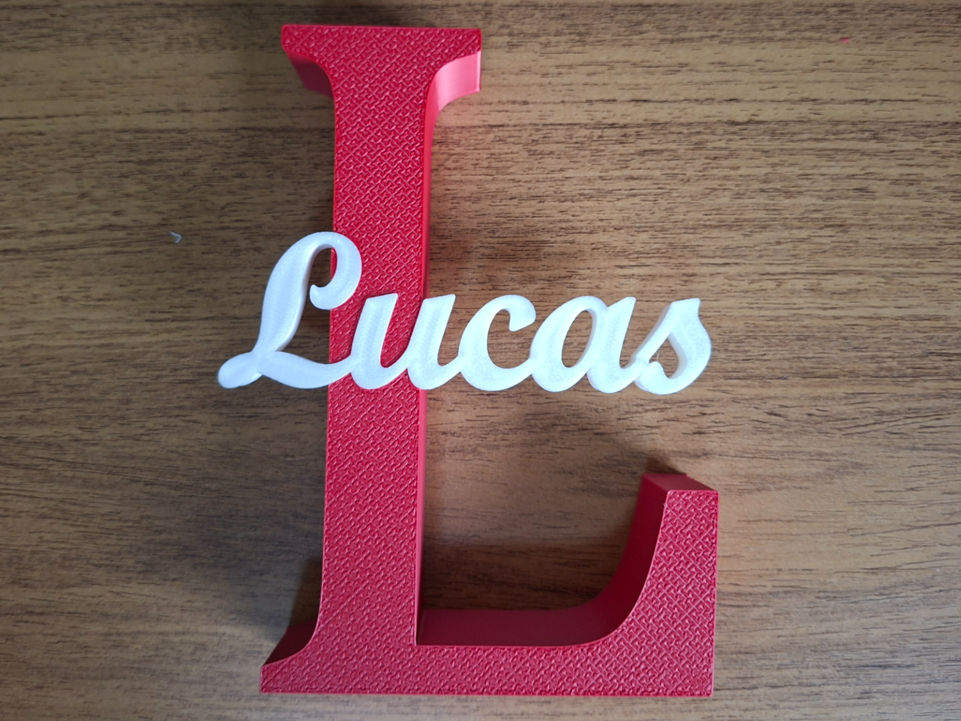 Customizable Textured Initial & Name Sign(No-Glue)