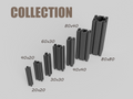 Aluminium profile extrusion collection STL STEP