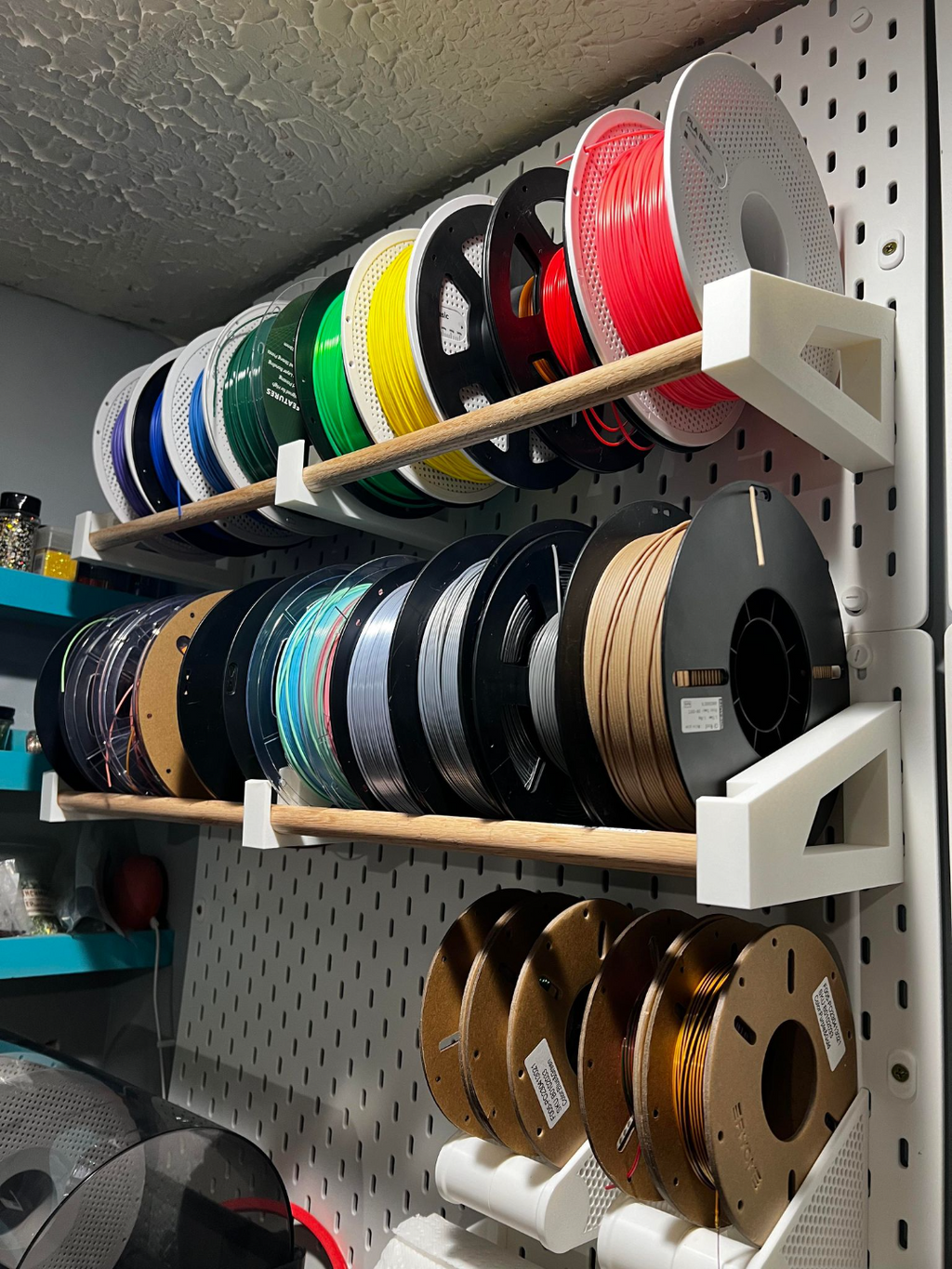 Ikea Skadis Filament Holder - Middle Support