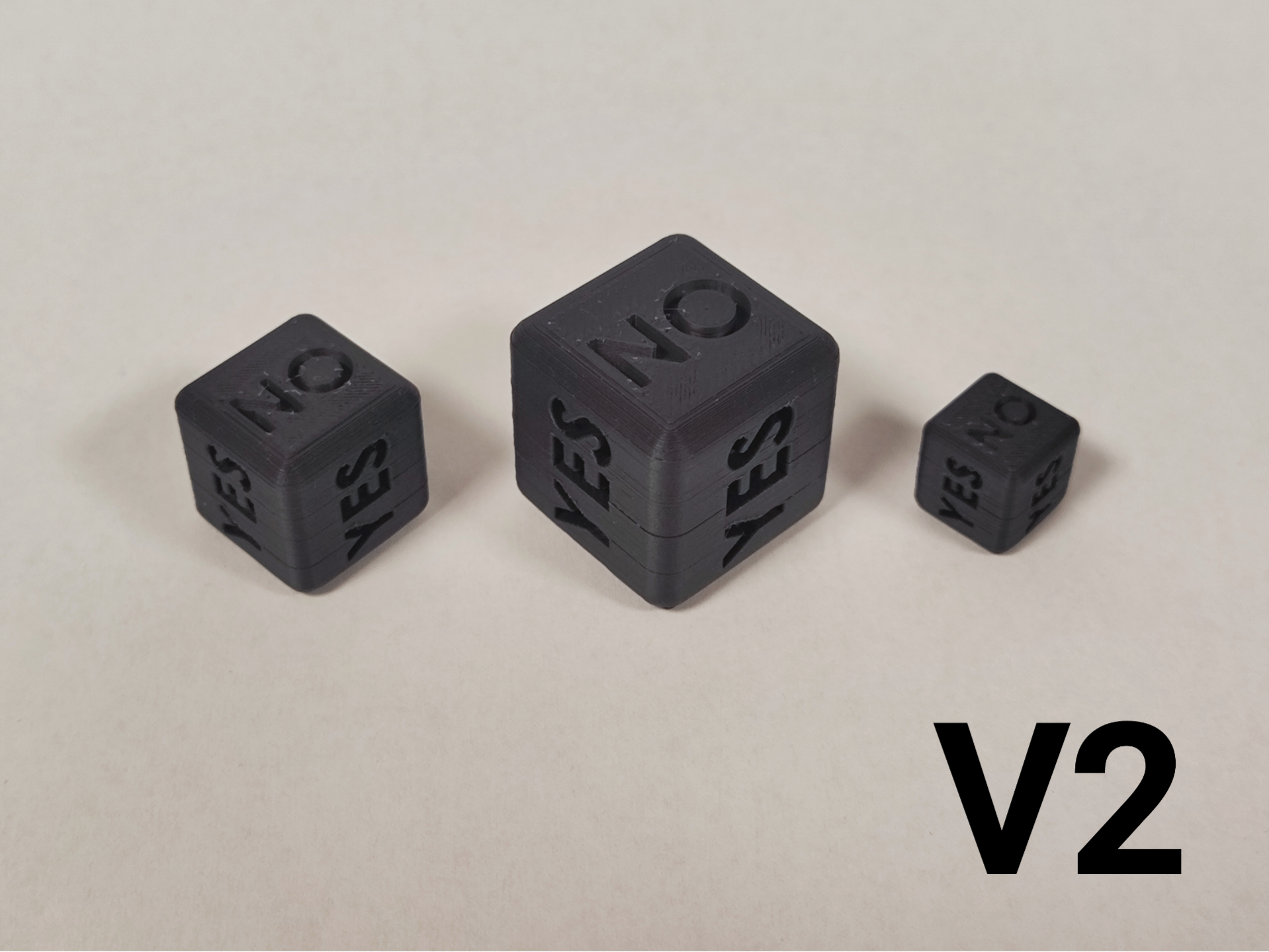 Smooth YES/NO Decision Dice | Rounded Set V2