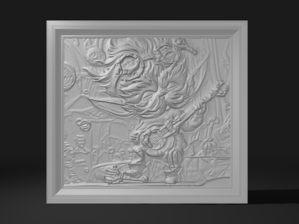 Arcane guitar Heimerdinger sculpture