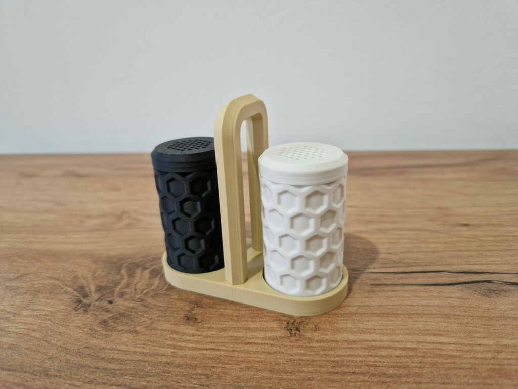 Salt and Pepper Shaker with Stand
