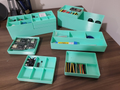 Stackable, module tray, bin, organizer