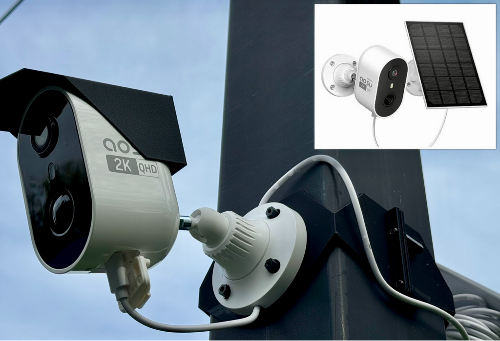 AOSU solar camera mount for 100mm square post