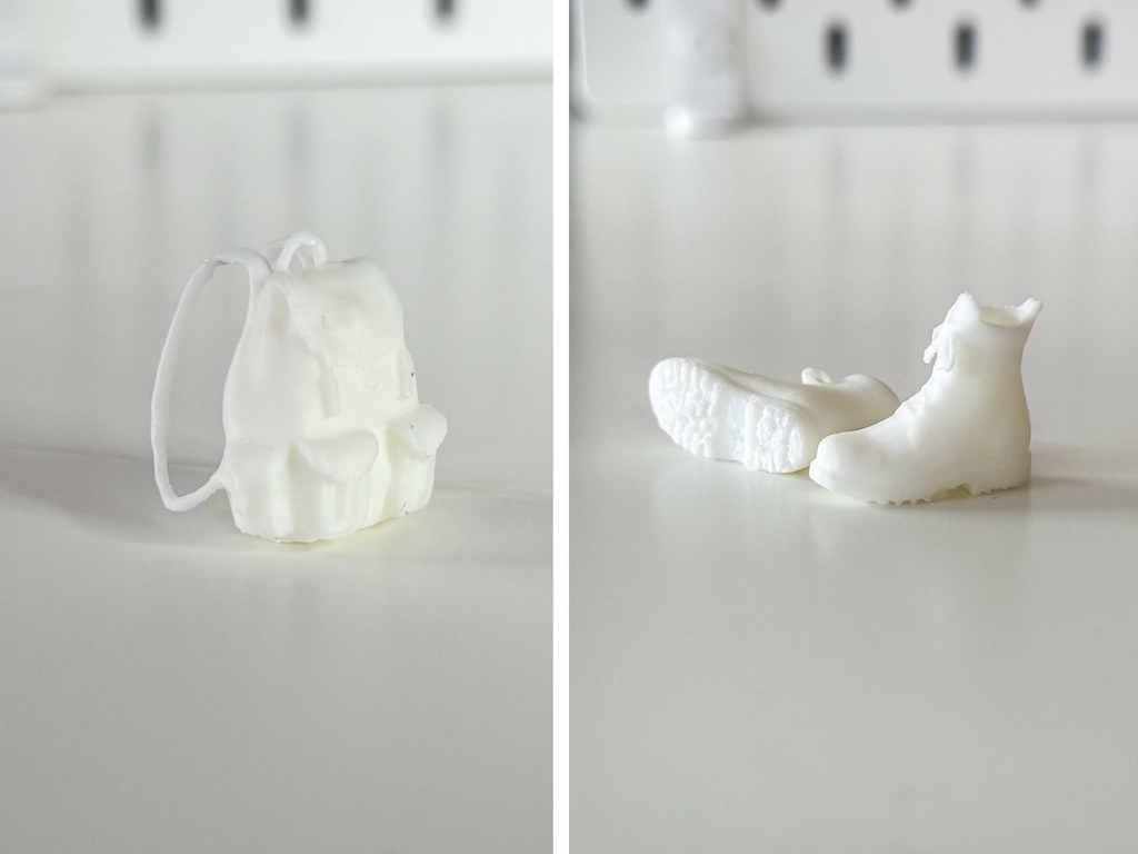 Miniature Backpack and Boots for your diorama