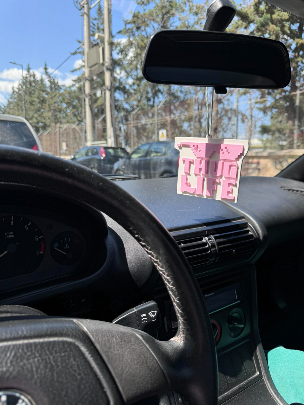 Thug Life Car Mirror Hanging