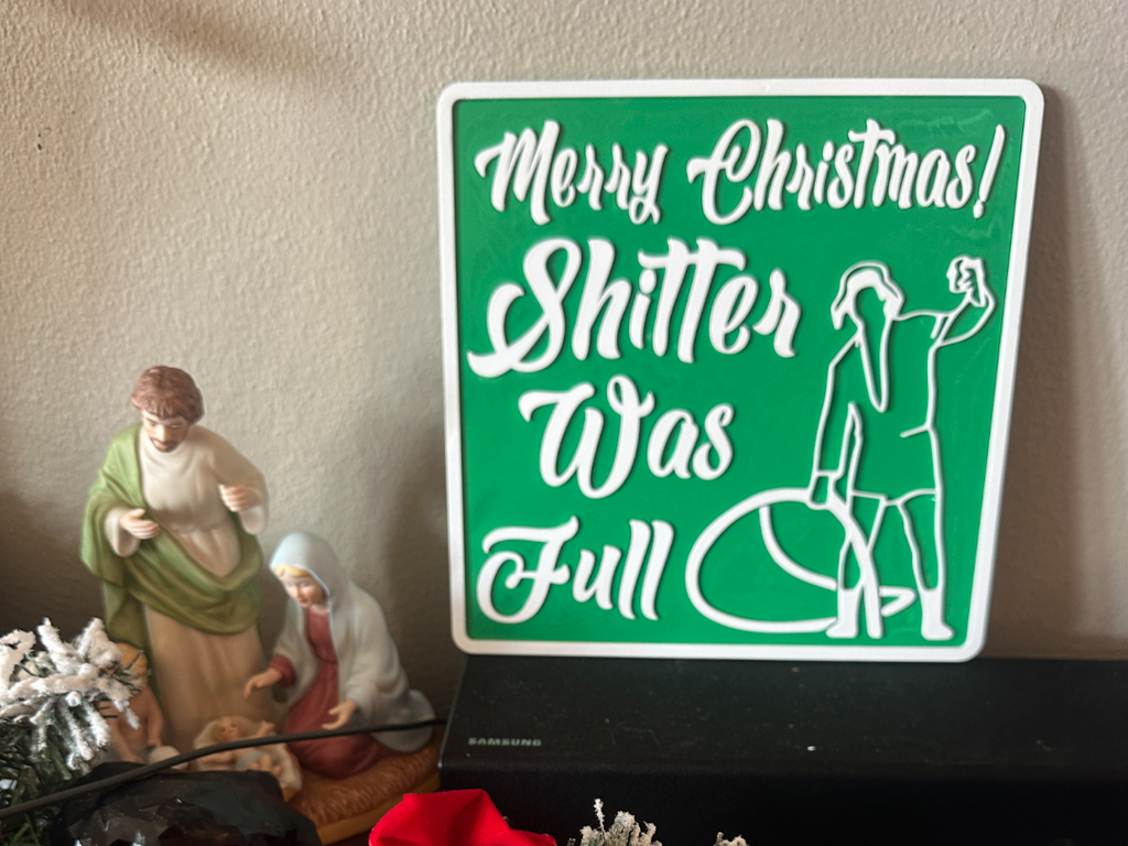Christmas Vacation Sign - Single Extruder or AMS