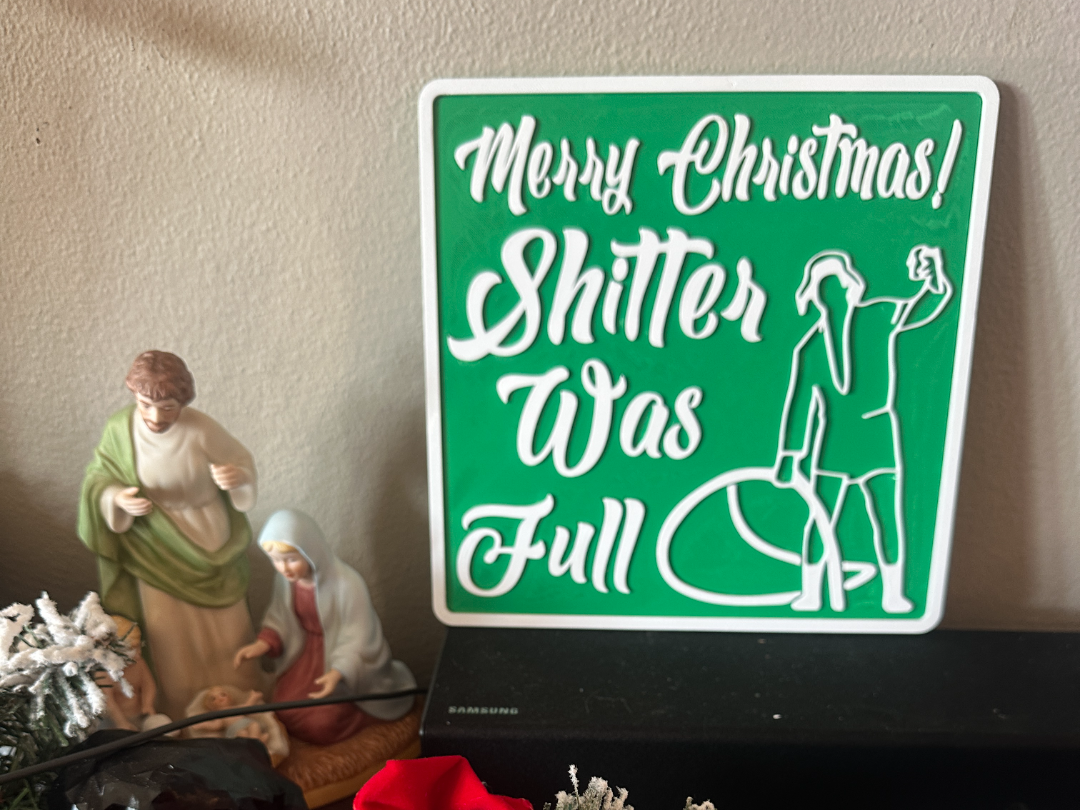 Christmas Vacation Sign - Single Extruder or AMS