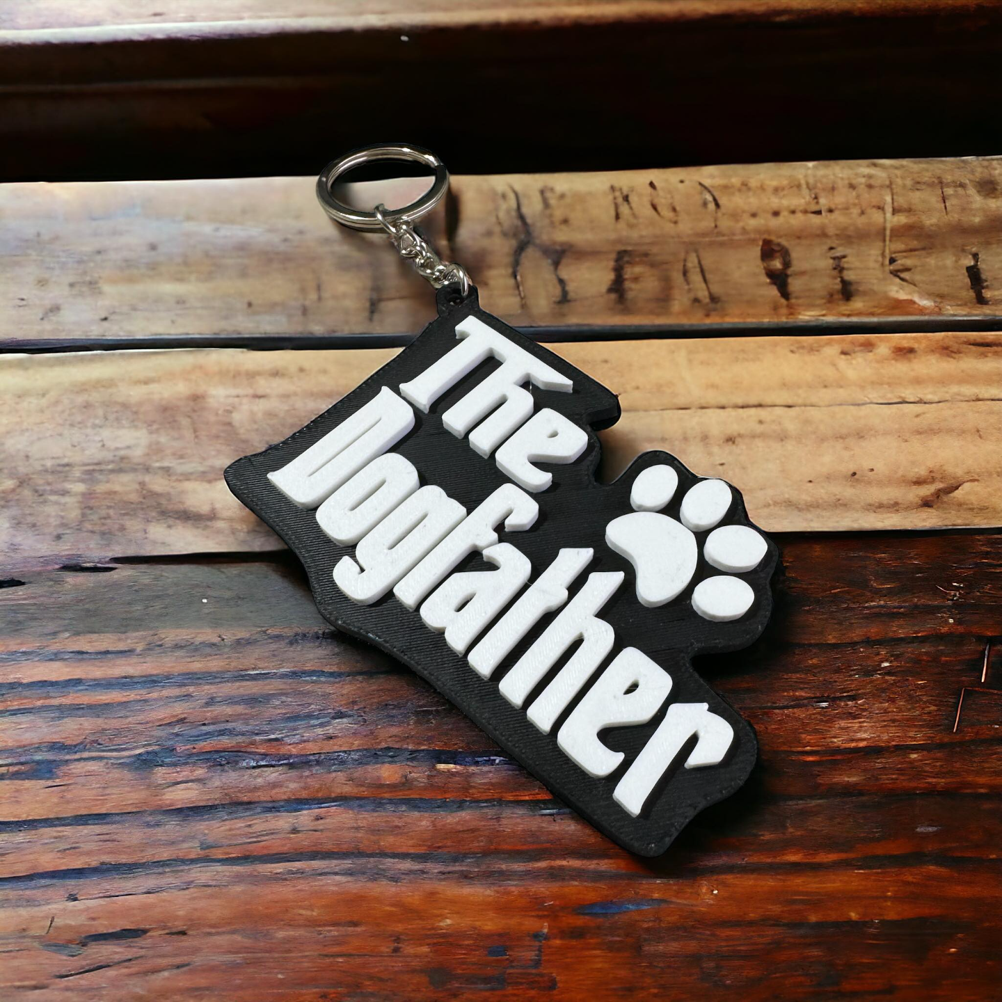 Dog father keychain
