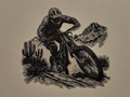 downhill mountain biking wall art