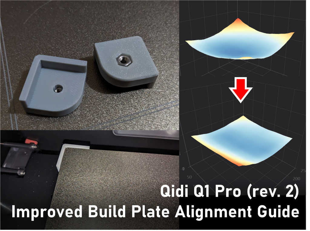 Q1 Pro (rev. 2) Split Build Plate Guide Stop