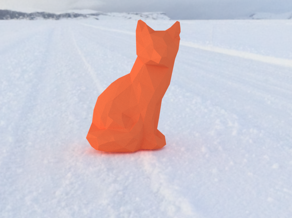 Low poly fox