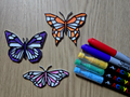 Geometric Butterfly DIY Coloring Craft Set