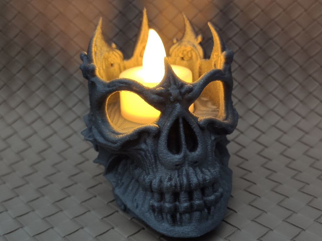 Lich King's skull - LED Tea light Holder