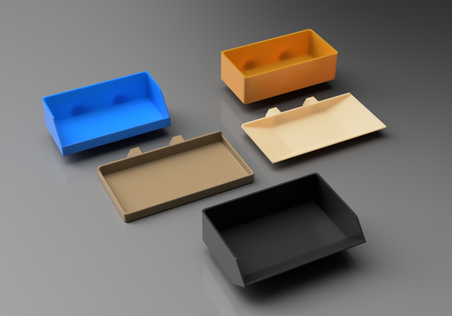 Set of various Shelves for HSW Honeycomb Wall