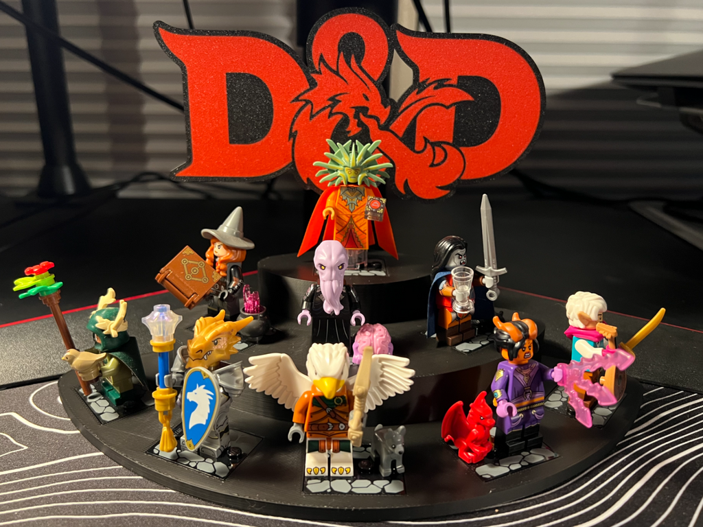 D&D Minifig Display Stand - 12 Slot Remix