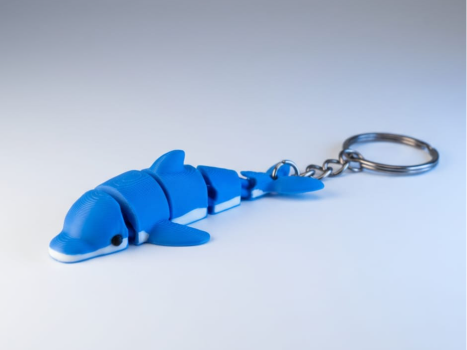 Flexi Dolphin Keychain