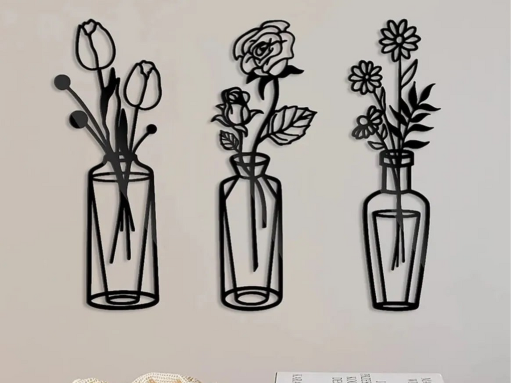 Blumenvase 2d Wallart