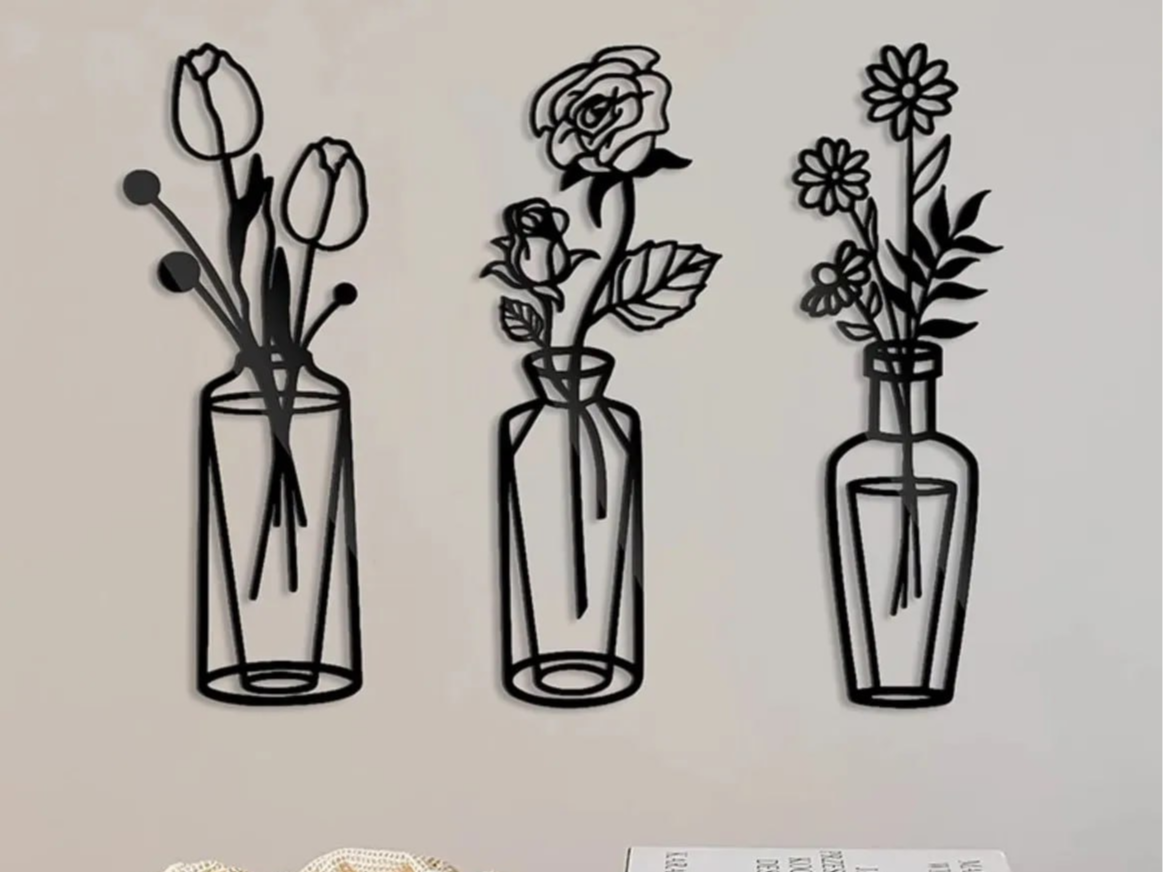 Blumenvase 2d Wallart