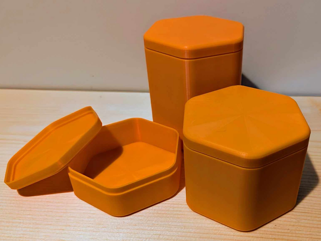 Simple Hexagon Container - 100mm Diameter