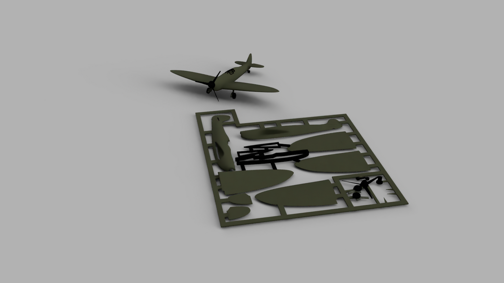 Spitfire Plane Kit Card