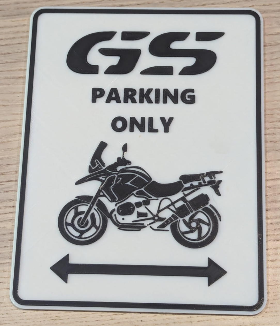 Bmw GS Parking plate