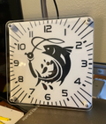 fishing themed square clock