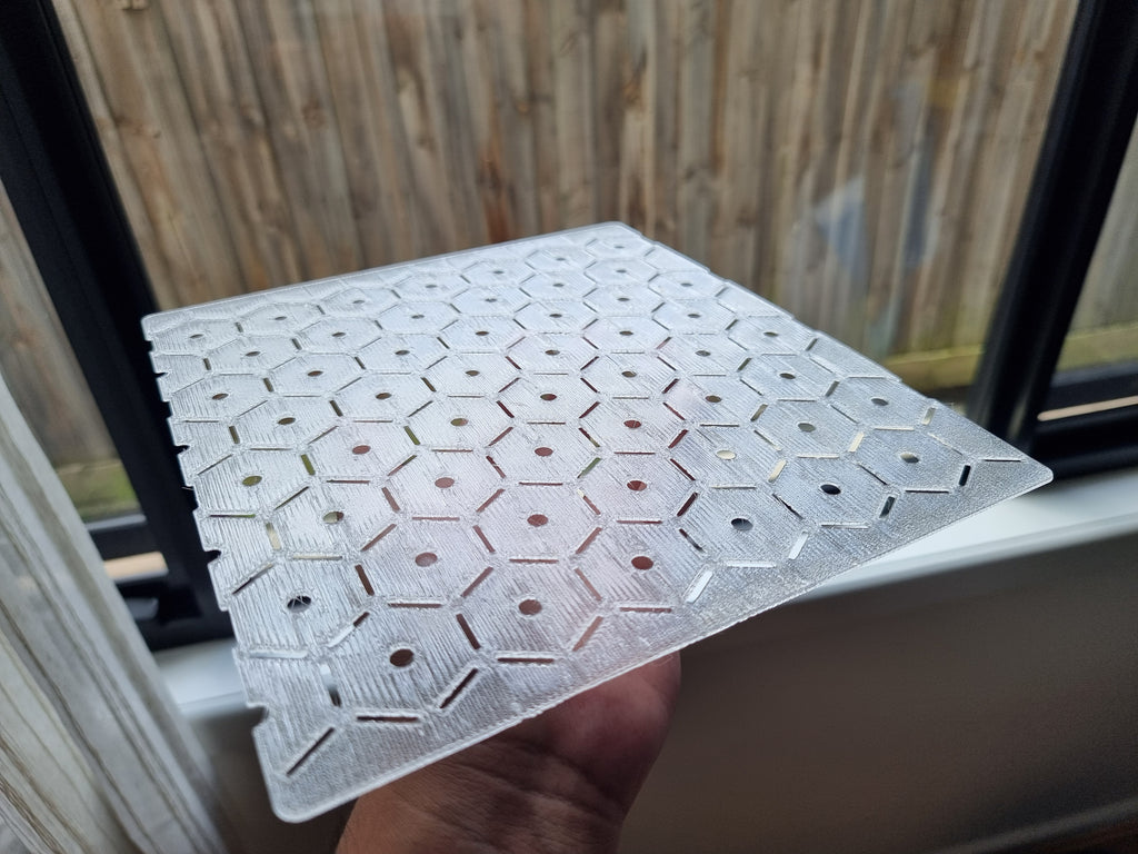 1.5" (38mm) Hex Grid Stencil Sheet