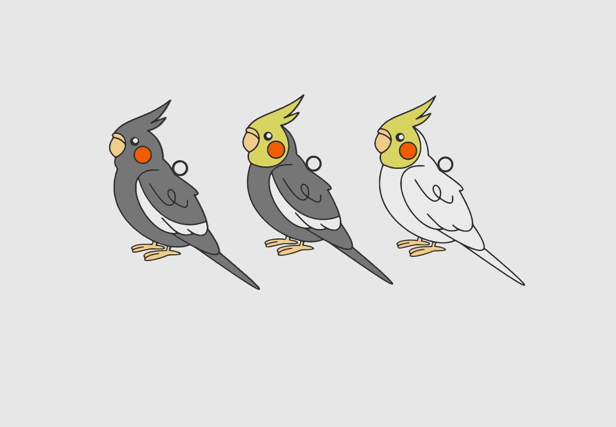 Cockatiel Parrot Keychains