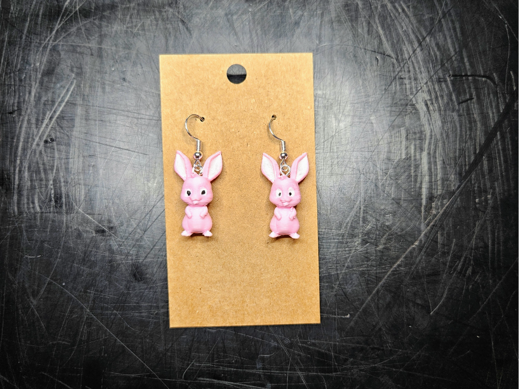 Sweet Pink Bunny Earrings