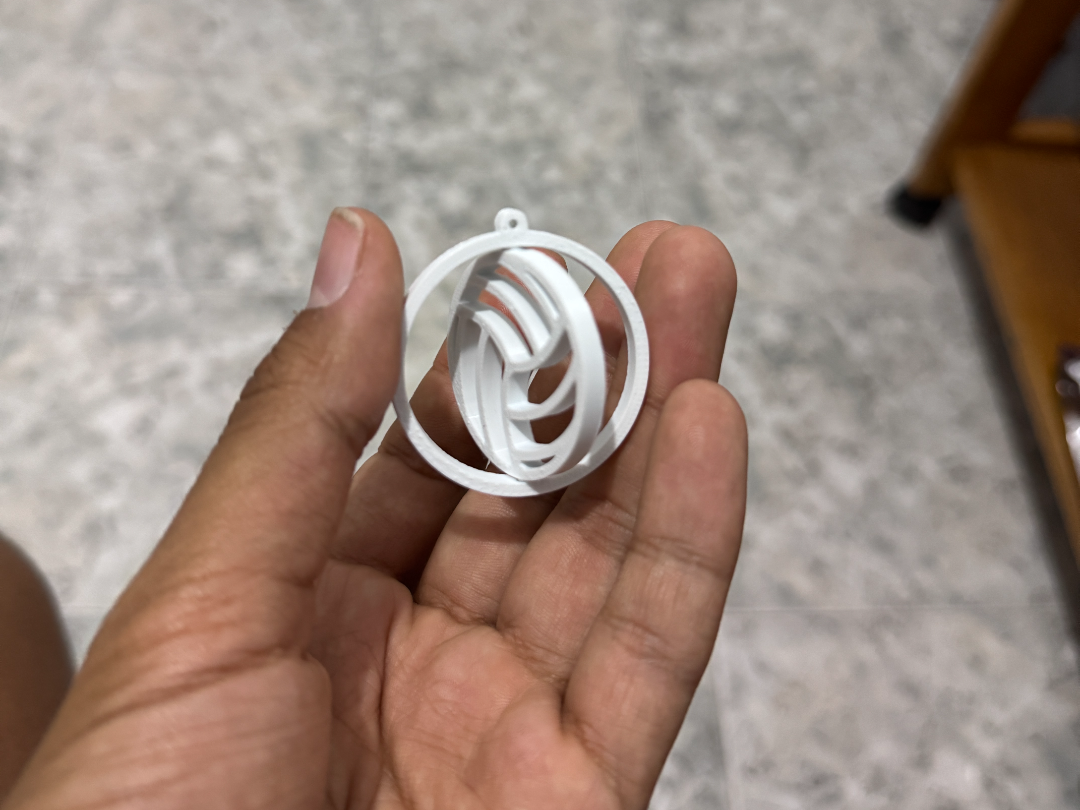 Rotating Volleyball Keychain