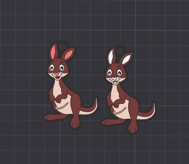 colin the kangaroo keychain free commercial use