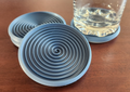 Stackable spiral coasters for glasses
